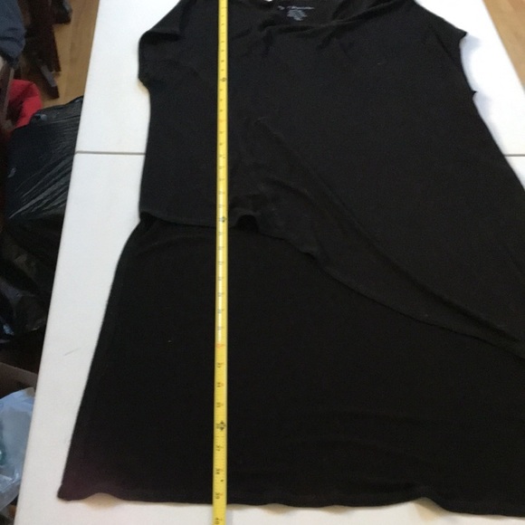 Chico’s size X- large black knit top with  long asymmetrical high low hem - Picture 8 of 13